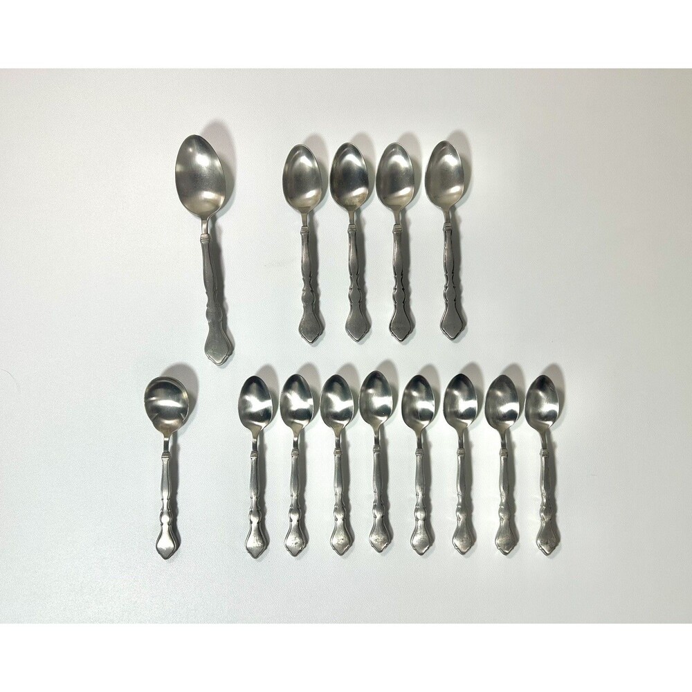 International Silver Company Pewter 14 Spoons Silverware